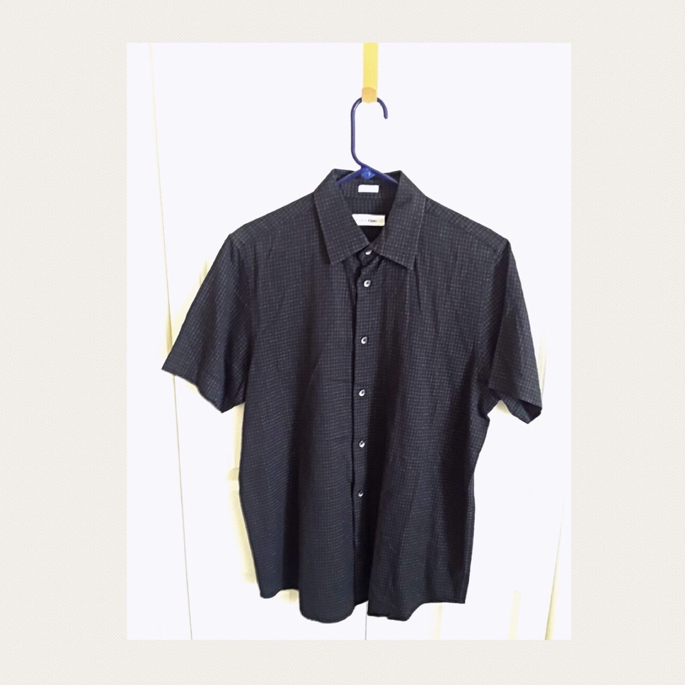 Calvin Klein Black Short Sleeve Button Down Shirt